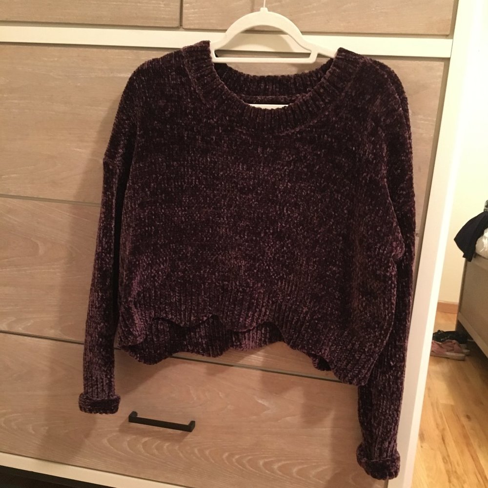 Pacsun purple chenille sweater